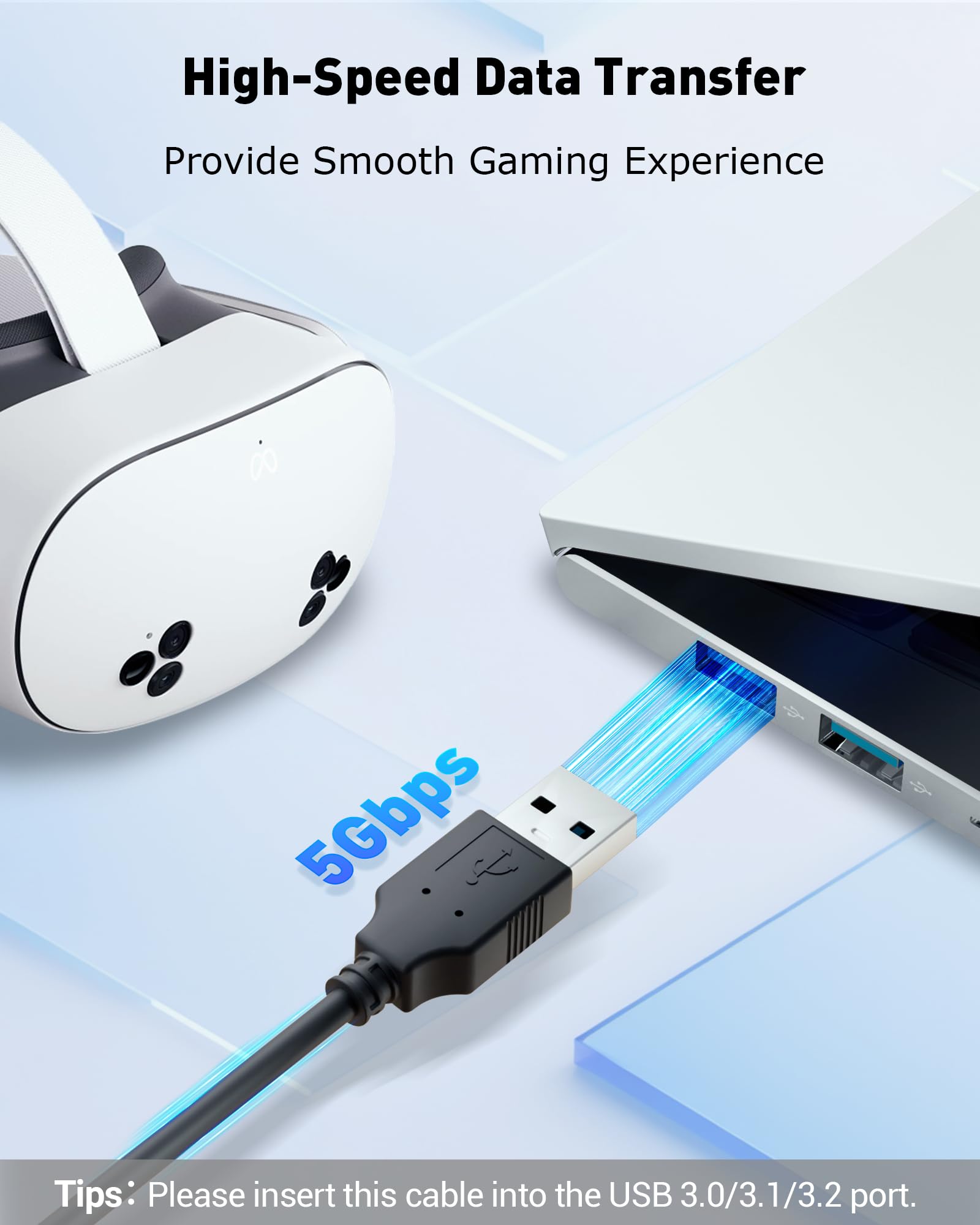 Amazon.com: Kuject Link Cable with Charging for Meta Quest 3S